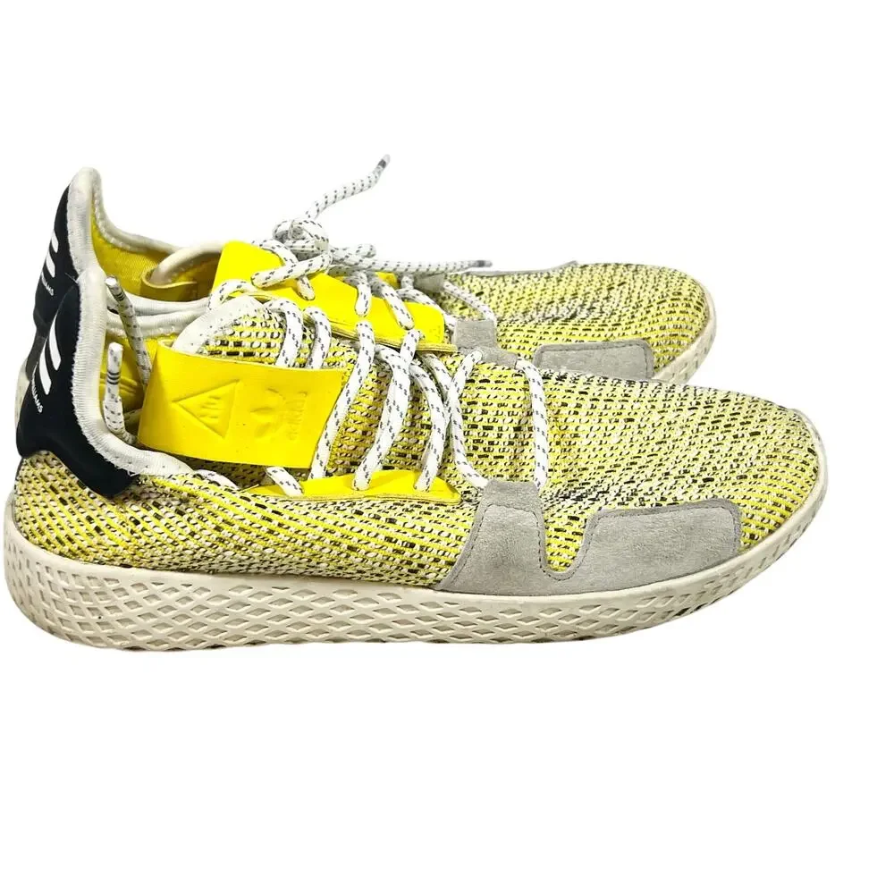 Pharrell x Adidas Tennis Hu V2 Sneakers Shoes Mens 6 Yellow Primeknit BB9543